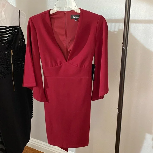 Lulus | Dresses | Lulus Batwing Burgundy Mini Dress | Poshmark